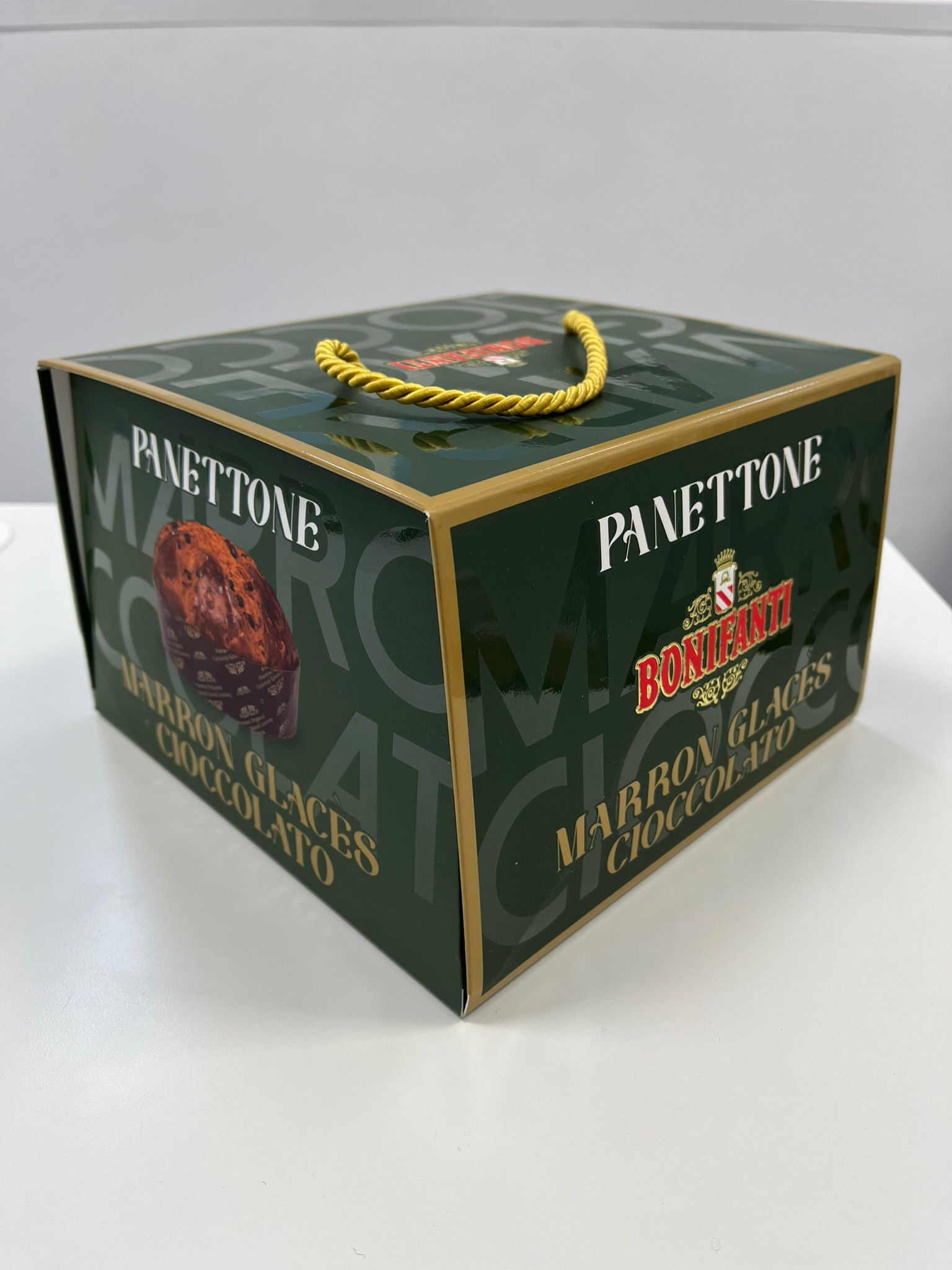 Panettone con Marron Glacé y Chocolate «Bonifanti» 750gr incarto Regalo