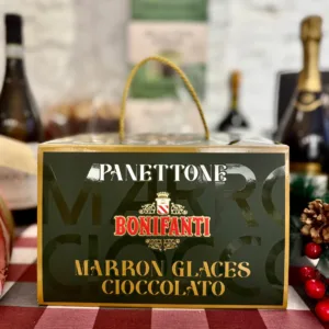 Panettone con Marron Glacé y Chocolate «Bonifanti» 750gr incarto Regalo