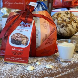 Panettone Artigianale Glassato con Mandorle «Bonifanti» 750 gr Incarto regalo