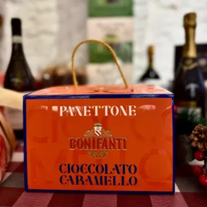 Panettone con Chocolate y Caramelo «Bonifanti» 750gr incarto Regalo